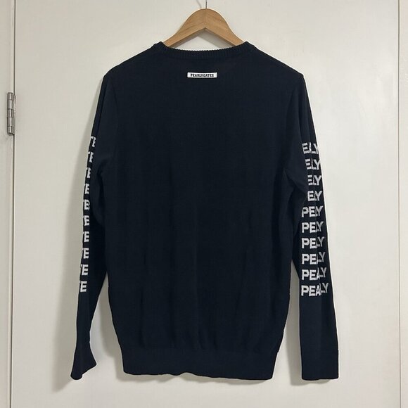 PEARLY GATES “PAR‑TEE GOLF” Logo Knit Sweater Japan Golf Fashion - Picture 2 of 7